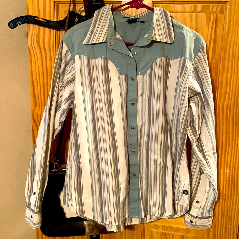 Cruel Girl pearl snap shirt: XL
